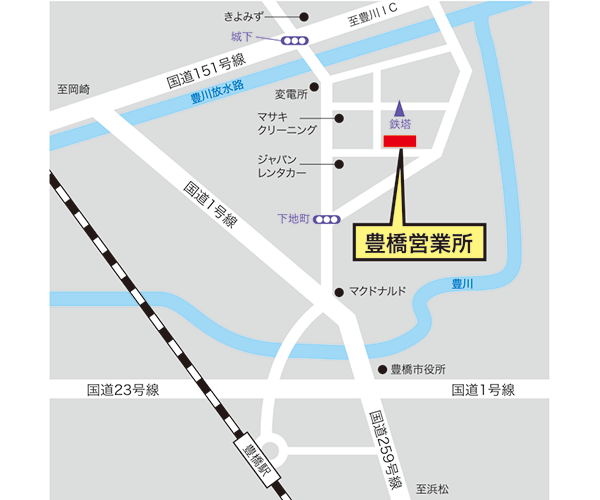 豊橋営業所地図